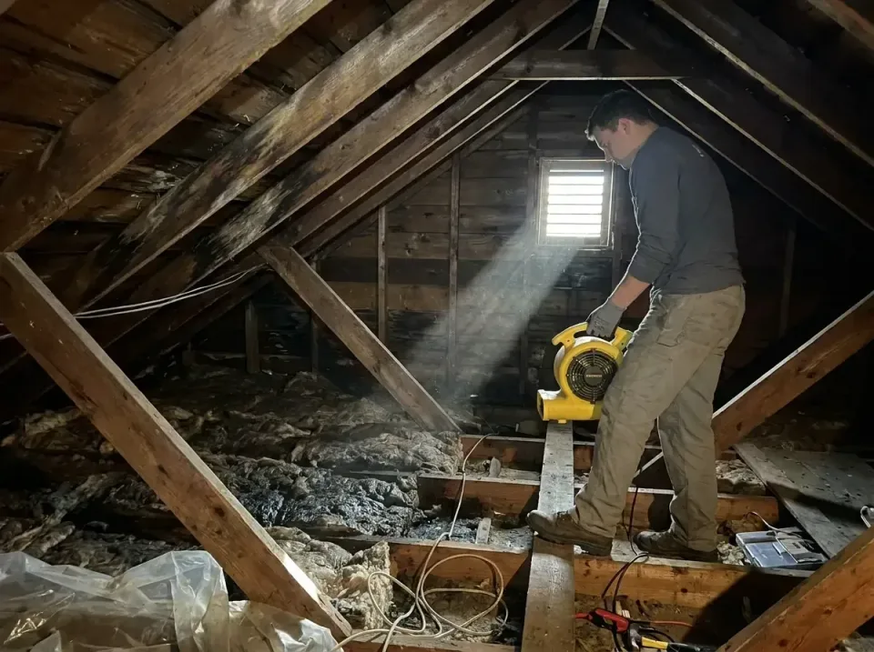 attic-water-damage-drying-proc-007 — frequently asked questions, Emergency Water Extraction & 24/7 Flood Response in Mahomet…